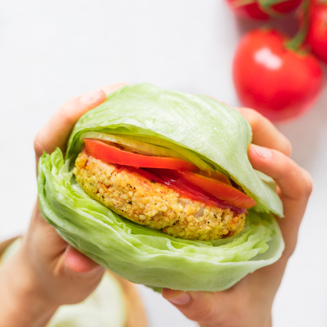 Millet Patty Lettuce Burgers