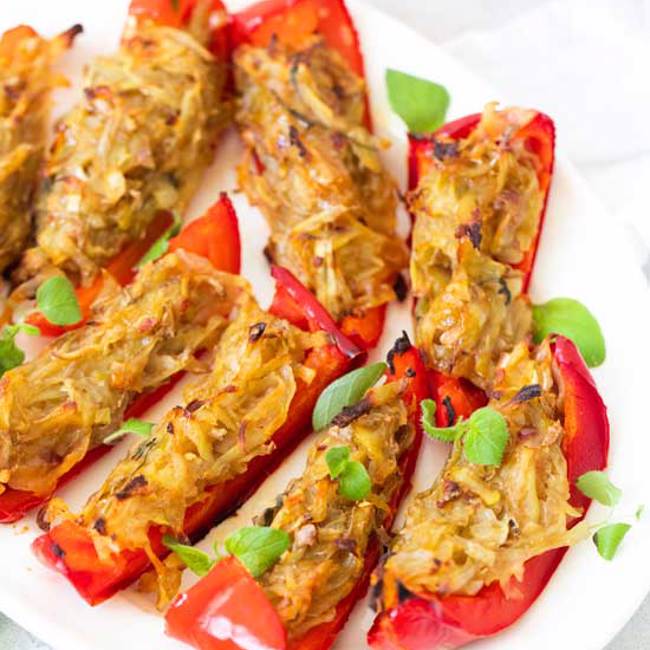 Stuffed Bell Pepper Wedges