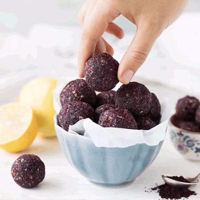 Wild Blueberry Lemon Energy Bites