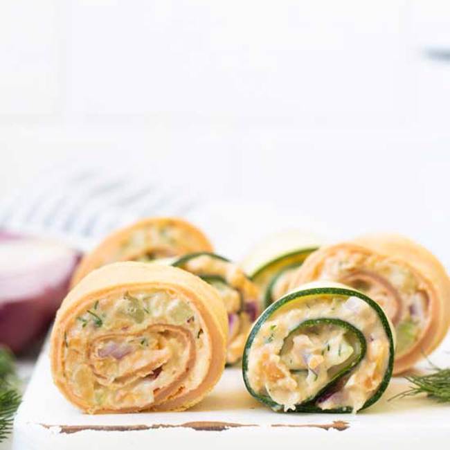 Chickpea Tuna Salad Pinwheels