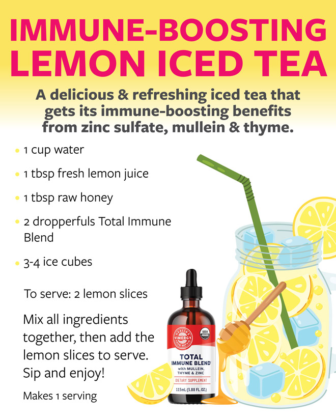 Immune-Boosting Lemon Iced Tea