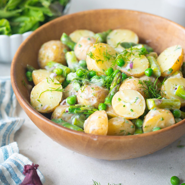 Lemon Herb Asparagus Potato Salad