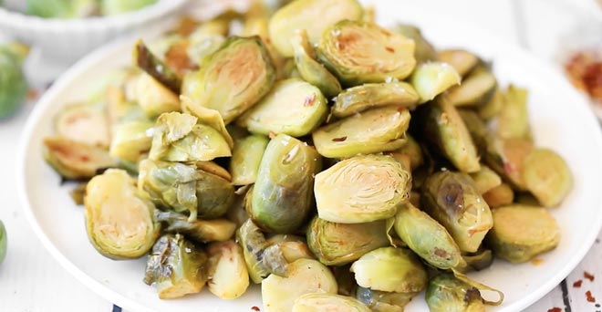 Maple Roasted Brussels Sprouts