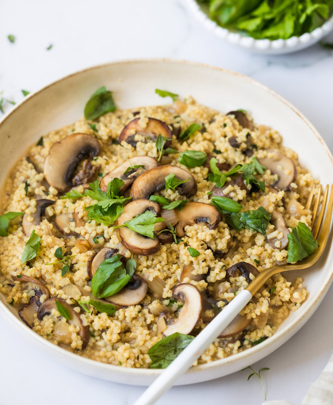 Mushroom & Herb Millet Risotto