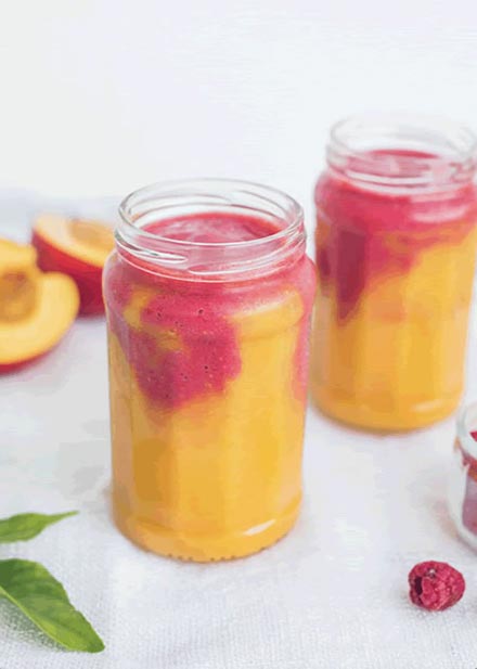 Raspberry Peach Smoothie 