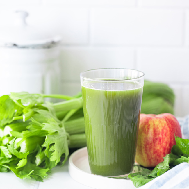 Dandelion, Celery, & Apple Juice