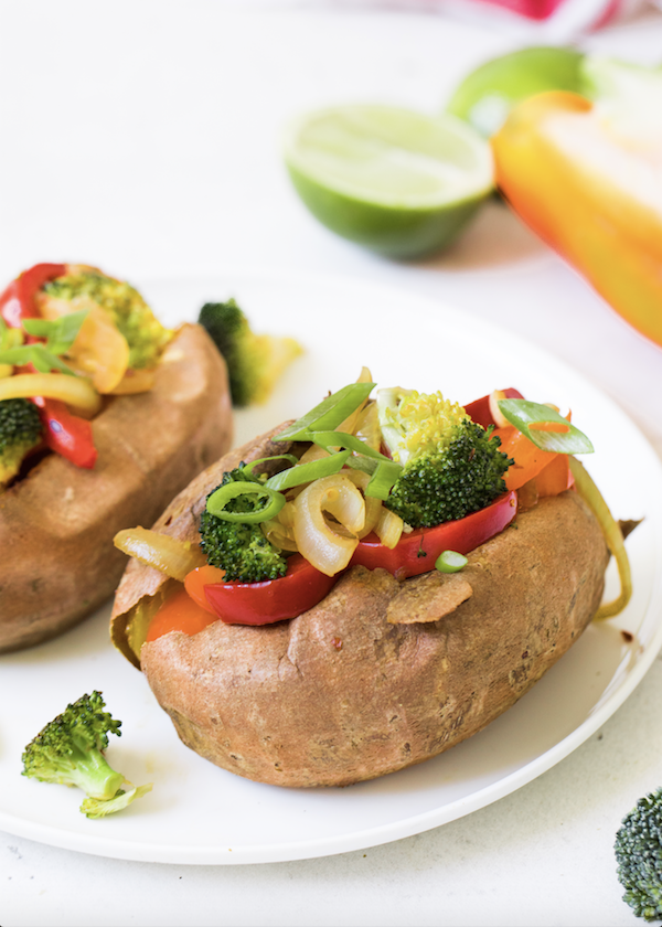 Stir Fry Loaded Sweet Potato