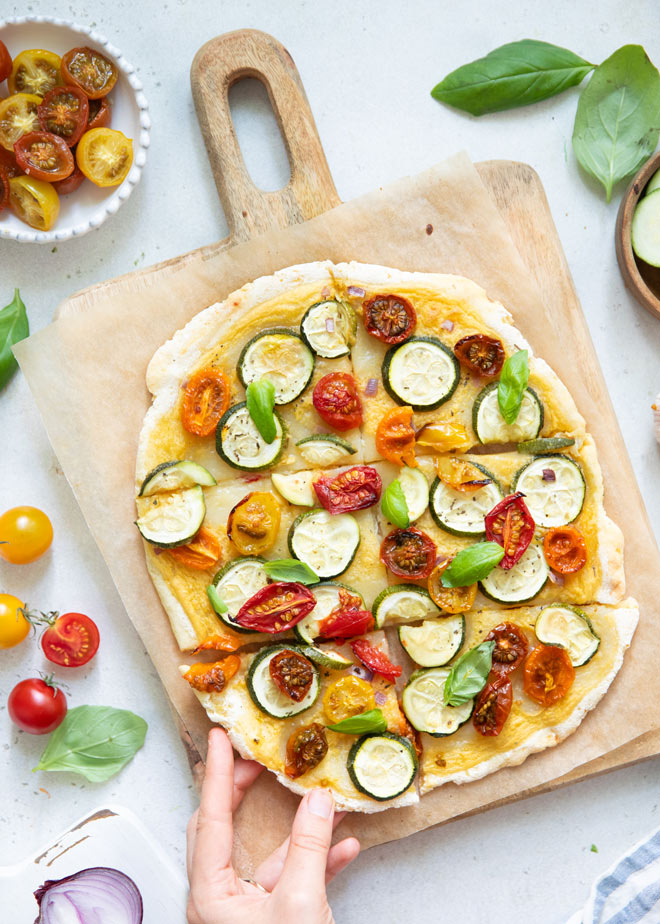 Zucchini Tomato Flatbread